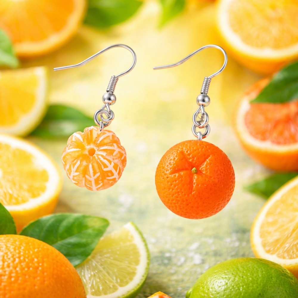 Orange Peel Mix Matched Florida Citrus Earrings